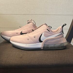 Nike Pink and Black Air Max Sneakers with Visible Cushioning